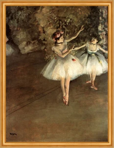 Zwei Tänzerinnen auf der Bühne Edgar Degas Ballett Spitzentanz Bütten H A1 0448 - Bild 1 von 1