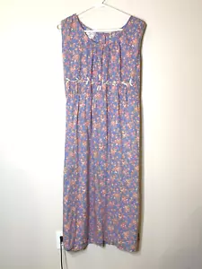April Cornell Kleid Damen Large Lila Prärie Maxi Blumen Cottagecore Vintage - Bild 1 von 6