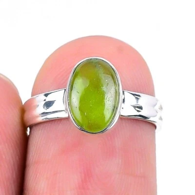 Зеленый кианит камень 925 пробы заявление дочь кольцо ювелирных изделий США 5,5 - Изображение 1 из 4