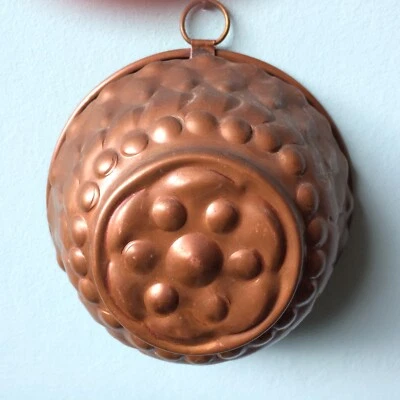 Alte Kupfer Backform  Puddingform Wandaufhängung  Ø 14 cm pudding mold copper - Bild 1 von 4