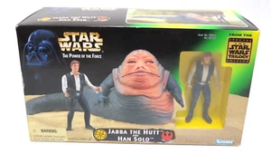 STAR WARS POWER OF THE FORCE - FIGURA DE ACCIÓN EN SOLITARIO JABBA THE HUTT AND HAN SELLADA - Imagen 1 de 7