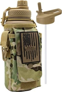 32 oz Insulated Water Bottle with Straw Lid and Spout Lid,Stainless Steel Bottle - Picture 1 of 9