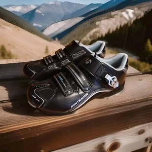Women's Bontrager Inform Race DLX Road Cycling Shoes US 8.5 Black Strap - Picture 1 of 14
