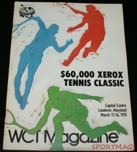 1975 XEROX TENNIS CLASSIC PROGRAM WORLD CHAMPIONSHIP TENNIS MAGAZINE MARYLAND - Picture 1 of 2