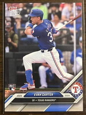 2024 Topps Now #OD-142 Evan Carter Texas Rangers RC - Image 1 of 2