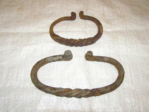Rare Antique vintage wrought iron Door handles. Victorian period Cover