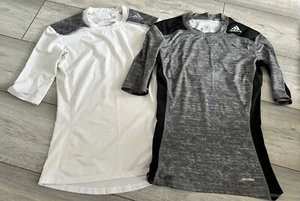 ADIDAS SET 2 COMPRESSION T-SHIRTS..TECHFIT..CLIMATE..SIZE SMALL..BN - Picture 1 of 4