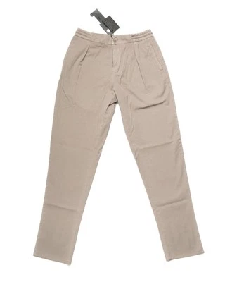 Kiton $1,360 Nuevo con Etiquetas Beige Algodón Cómodo Cordón Plisado Pantalones Jeans 33 Foto 1 de 4
