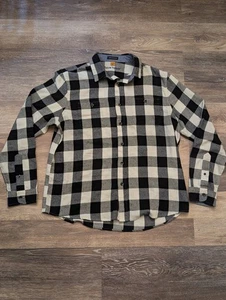 Tailor Vintage- flannel shirt - Black/White Checkered Men’s Size Large - Picture 1 of 10