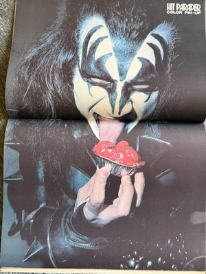 KISS Poster Centerfold HIT PARADER Magazine 1979 Vintage Kiss Aucoin Blondie - Image 1 of 4