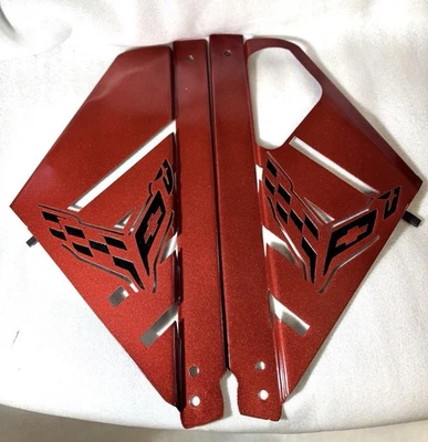 2020/2026 CORVETTE C8 ENGINE PANELS Chevy Edition Red Metallic - Image 1 of 4