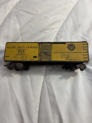Marx 35461 3/16" tinplate PFE Reefer Metal Scale trucks wheels Pacific Fruit Xpr - Image 1 of 4
