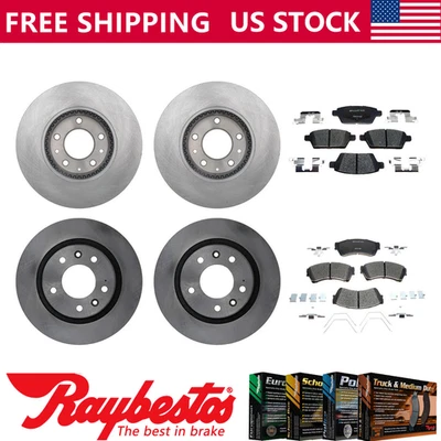 Передние задние тормозные диски и керамические тормозные колодки для 2012 Lincoln MKZ - Raybestos - Изображение 1 из 4