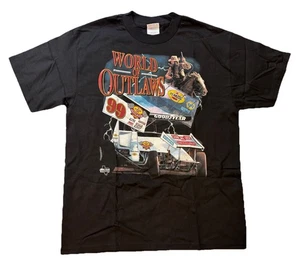 *Dry Rot* Vintage World Of Outlaws 1999 Tour Shirt Herren Large schwarz - Bild 1 von 9