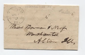 1840 Jacksonville IL Stempelloser Faltbrief [6032.208] - Bild 1 von 3