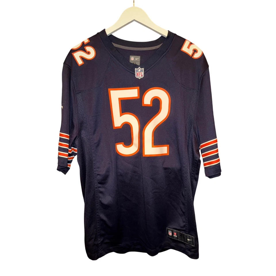 Camiseta para hombre XL Nike Chicago Bears Khalil Mack 52 NFL azul marino en el campo Foto 1 de 4