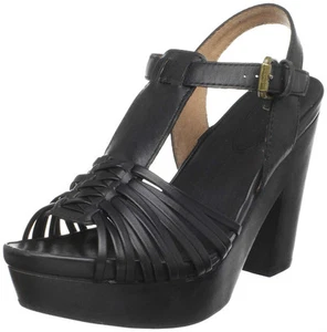 Sandalia de plataforma de cuero negro Corso Como Hiho 9,5 - Imagen 1 de 7