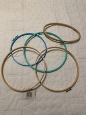 Embroidery Hoop Frame Mixed Lot Of 9 Plastic 9 Oval And 7 6 5 4 All  Exc Ub