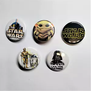 NEW Star Wars Movie 5 Classic Pinback Buttons - Picture 1 of 3