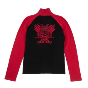 VIVIENNE TAM Wool Back Dragon Double Zip Raglan Knit Top Size 0(K-124421) - Picture 1 of 12