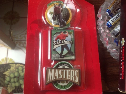 new tiger woods magnet set 1997 masters 2001 us open 2002 masters upper deck Cover