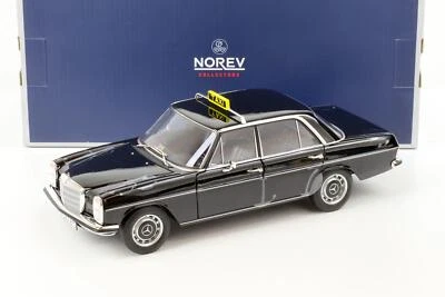 1:18 NOREV Mercedes 200 Strich-Acht / 8 Limousine W115 Taxi Noir 1968 - Photo 1/4