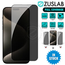 For Apple iPhone 15 Pro Max Plus Zuslab Privacy Tempered Glass Screen Protector
