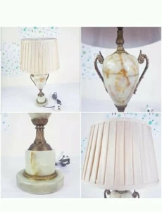 A Lovely Vintage French Bronze Bedside Side Table Lamps with Shade - Picture 1 of 12