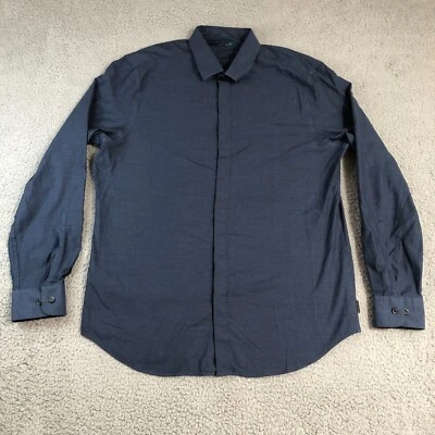 Perry Ellis Shirt Mens Large Blue Everyday Casual Preppy Classic Button Up - Image 1 of 4