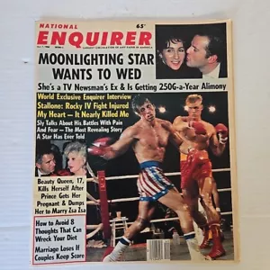 National Enquirer Magazine October 7 1986 Sylvester Stallone Interview Rocky IV - Picture 1 of 1