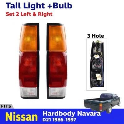 Tail Light Rear Lamp+Bulb Pair Fits Nissan Hardbody Navara D21 UTE Truck 1986-97 Foto 1 de 4