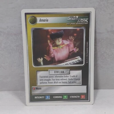 1994 Star Trek The Next Generation TCG CCG AMARIE CIVILLIAN White Border - Image 1 of 2