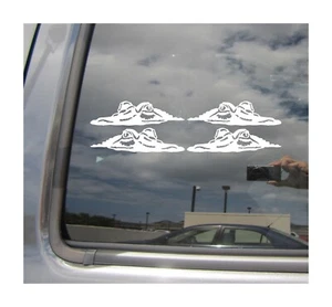 Lot of 4 - 4 inch Stalking Alligator Gator Croc Vinyl Decal Window Sticker 21100 - Picture 1 of 2