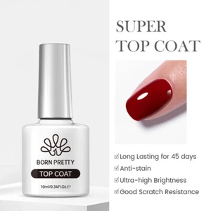 BORN PRETTY 10ml Nail Functional Gel Polish Top Coat Base Gel Coat Gel Polish - Imagen 1 de 9