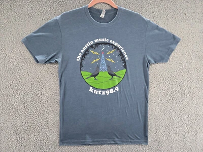 Kutx Shirt Mens Medium Austin Texas Music Experience Radio 98.9 Grackles Graphic - Image 1 of 4