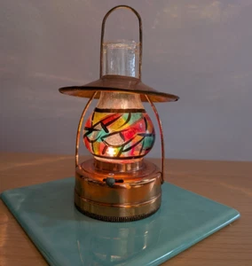 Alte Old ROSE Battery Lamp Copper Made in britisch C.C. Hong Kong 50/60er Jahre - Bild 1 von 11