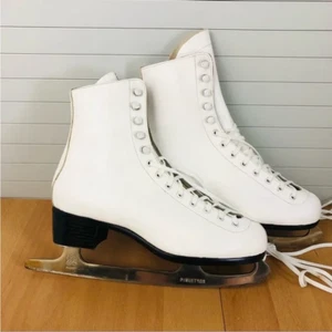 Fabos Krosno Women Competitive Figure Ice Skates Leather 24.5, 38 Made in Poland - Picture 1 of 7