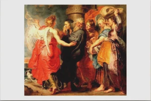 Peter Paul Rubens Departure Lot & Family from Sodom Ringling Art Museum Postcard - Picture 1 of 2
