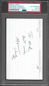 TARJETA DE ÍNDICE FIRMADA DE 3x5 Maurice Cheeks 76'ers / ADN AUTÉNTICO B - Imagen 1 de 2