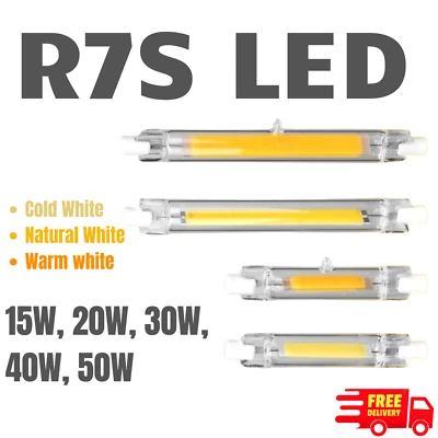 15W-50W R7S LED Bulb 220V Halogen Replacement Energy Saving Light 360° Corn - Image 1 of 4