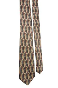 Mark Jason Boys' Polyester Wavy Taupe Gray Multi Neck Tie 3" x 48" - Picture 1 of 2