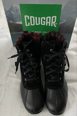 Cougar водонепроницаемый на шнуровке зимние ботинки тотем черный шелковистая замша - Изображение 1 из 4