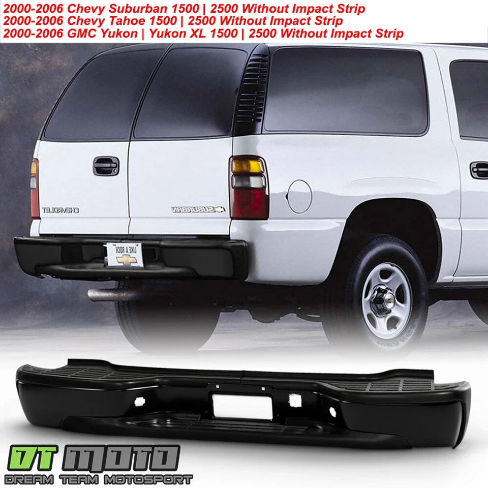 2000-2006 Chevy Suburban 1500 Tahoe|GMC Yukon XL Black Steel Rear Step Bumper - Image 1 of 1