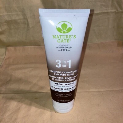 NATURE'S GATE 3 IN 1 SHAMPOO, CONDITIONER, AND BODY WASH 8 OZ  sealed - Image 1 of 4