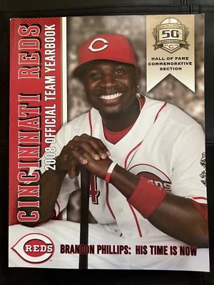 Anuario oficial del equipo 2008 Cincinnati Reds 50 aniversario Ken Griffey Jr Foto 1 de 4