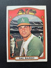 1972 Topps Baseball Card # 650 Sal Bando - VGEX