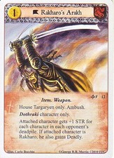 3 x Rakharo's Arakh AGoT LCG 1.0 Game of Thrones Illyrio's Gift 12
