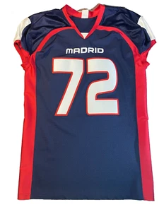 MADRID SPAIN NFL EUROPE AMERICAN FOOTBALL JERSEY XL # 72 EMBROIDERED - Picture 1 of 9