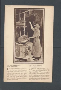 WWI Post Card Women Working Behind The Men Capable Of Serving Story In French - Bild 1 von 1