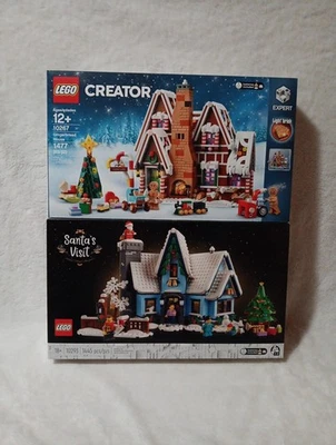 🎄LEGO Winter Village Gingerbread House Set 10267 and Santa's Visit Set 10293🎄  - Image 1 of 2